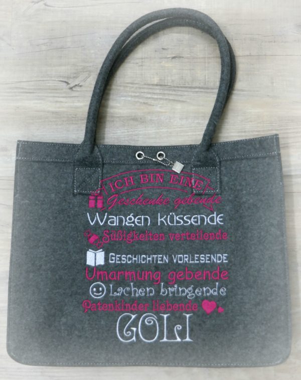 Tasche mit Wunschspruch