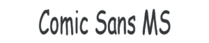 Comic Sans MS